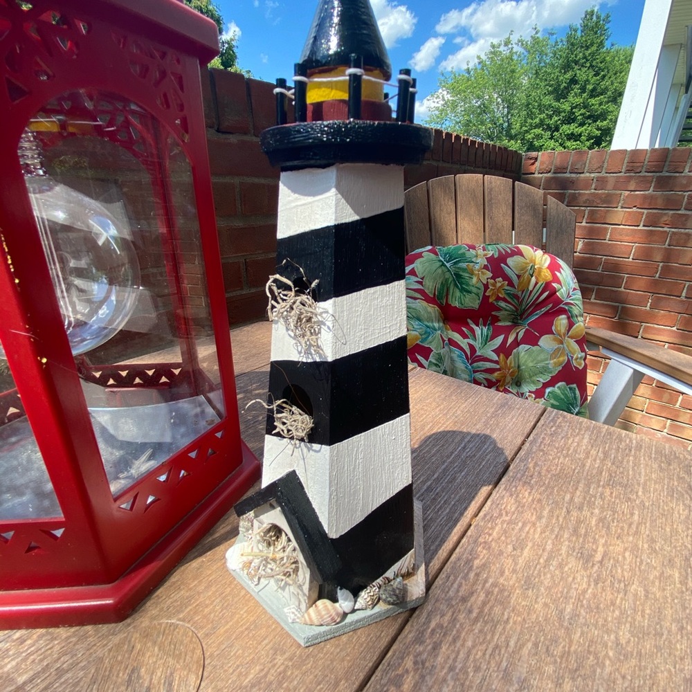 Birdhouse Handpainted. “Safe Travels”